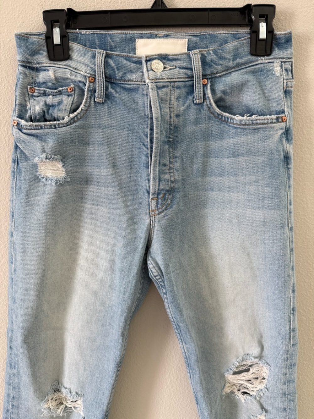 MOTHER Superior The Tomcat Light Wash Denim Jeans Distressed 27 - Picture 4 of 12